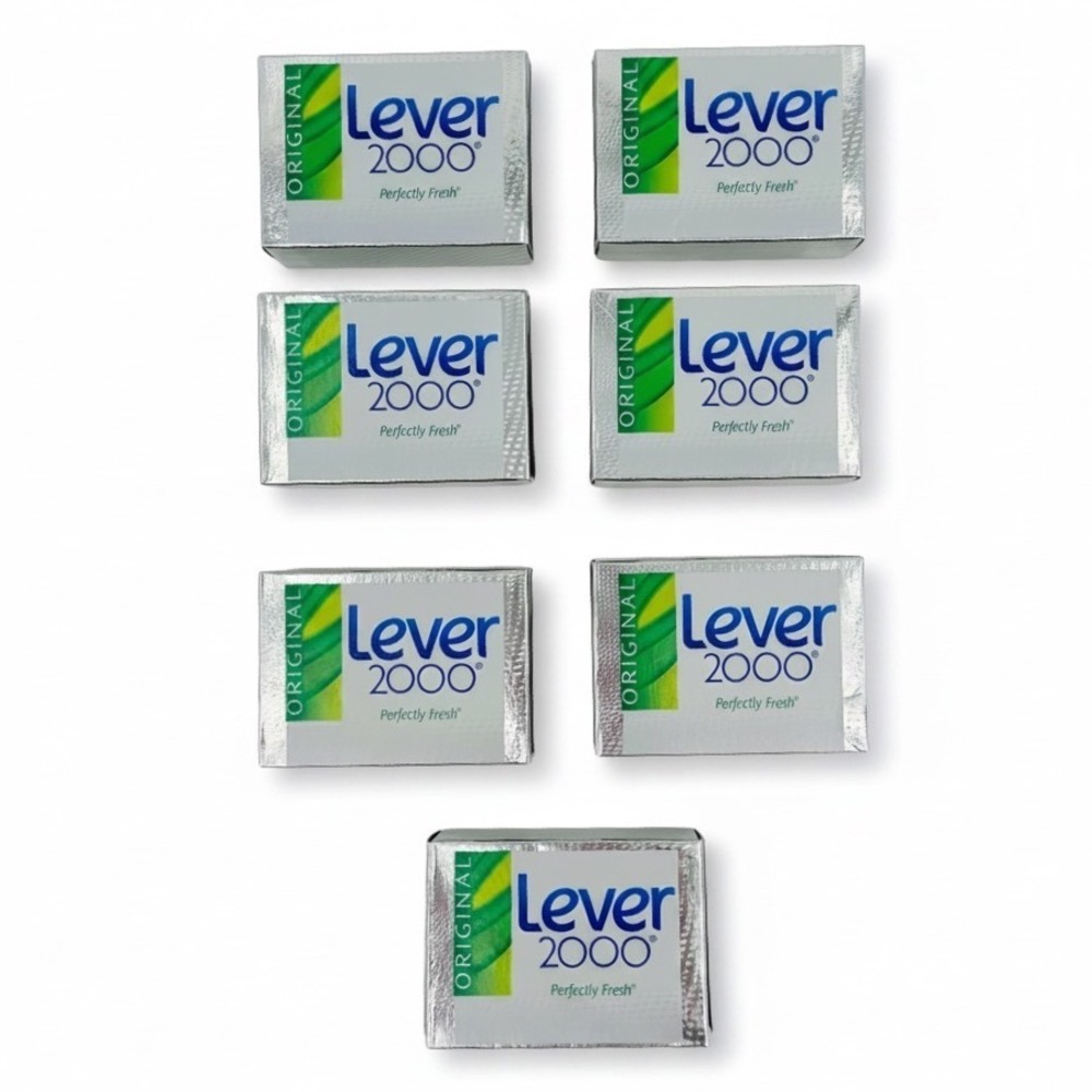 Vintage Lever 2000 Original Bar Soap 4.5 oz Lot of 7 Old Formula Sealed NOS